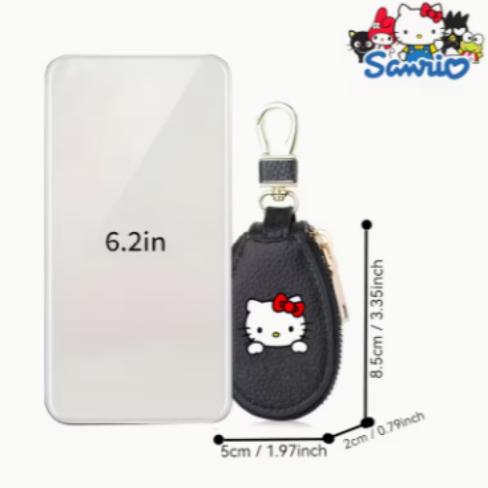 Hello Kitty Adorable Key Pouch Bag Charm Key Chain 🐱 - NEW - Picture 4 of 4